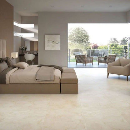Atessa Marfil Brillo Marble Effect Porcelain Tile 60 x 60cm-Delforno