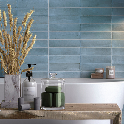 Nala Aqua Porcelain Tile 6 x 24.6cm-Cifre-Delforno