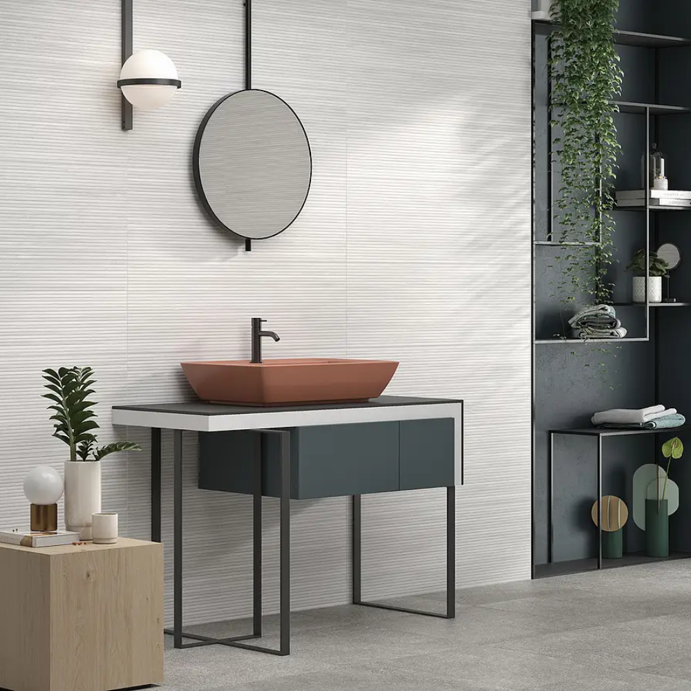 Linnear White Matt Ceramic Tile 31.6 x 100cm