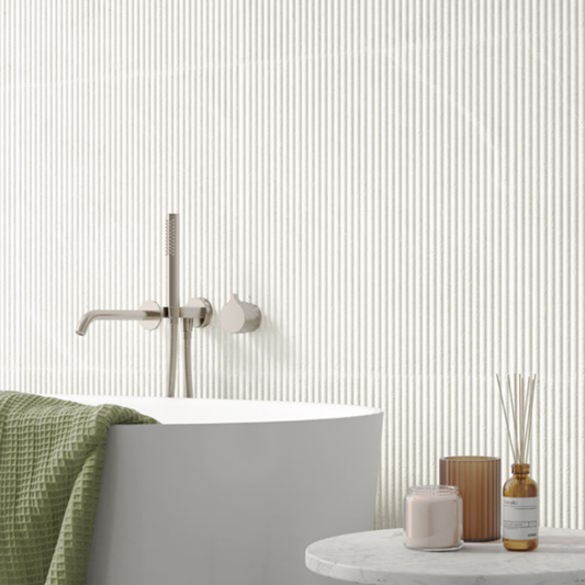 Dhara White Decor Matt Porcelain Tile 29.52 x 59.52cm-Colorker-Delforno