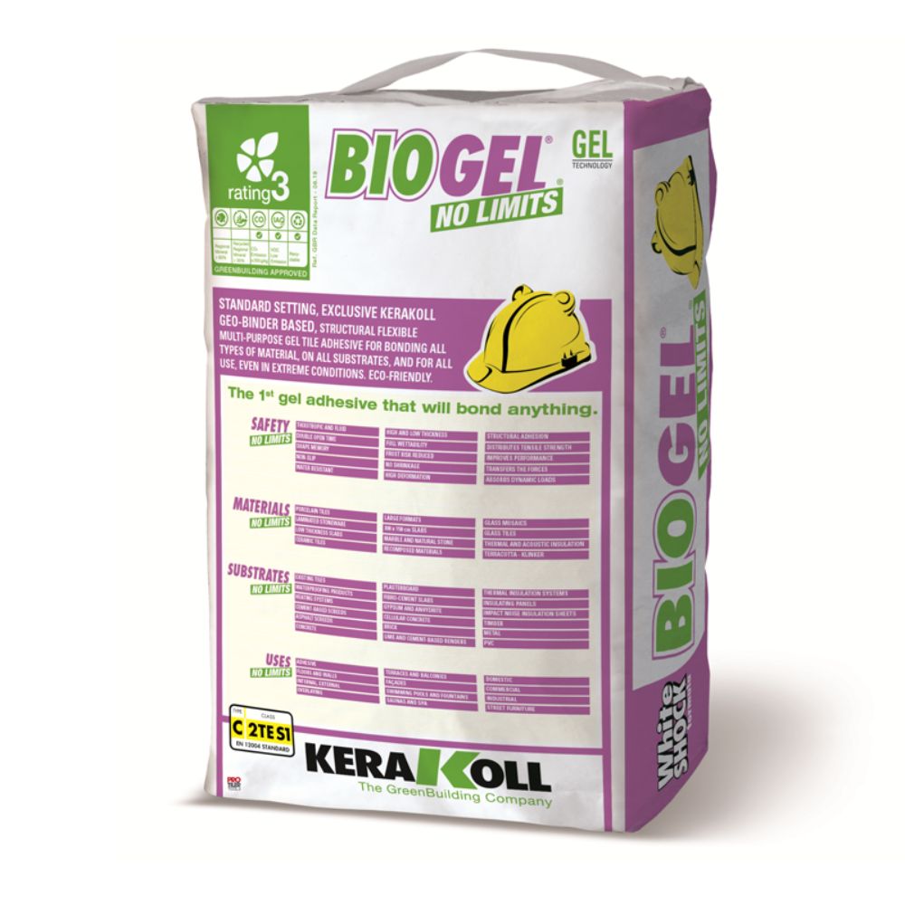 Biogel No Limits Multi-Purpose Gel Adhesive White 20Kg-Kerakoll-Delforno