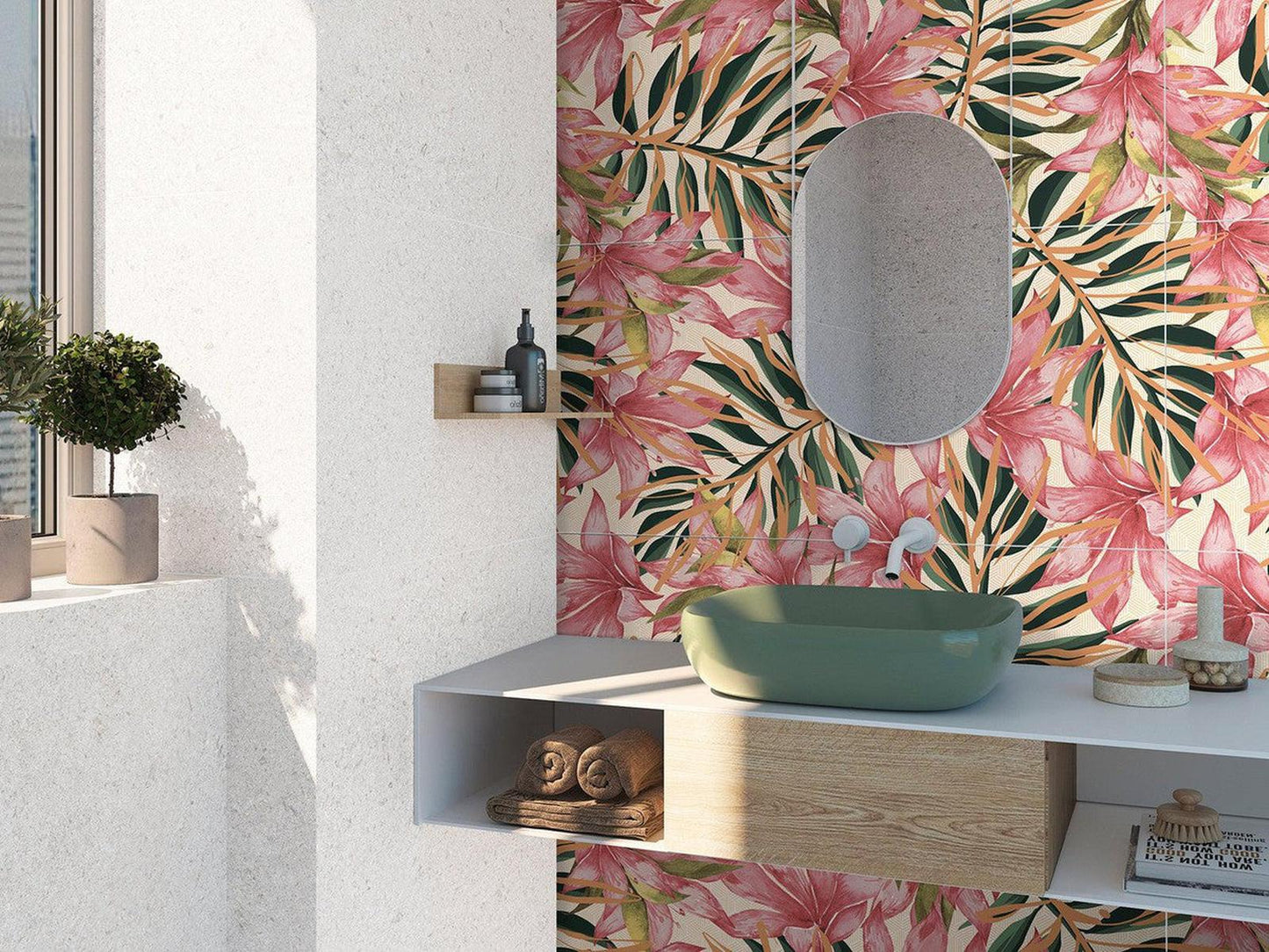 Botanicals : Foliage Biophilic 3 Tiles-Tiles-Delforno