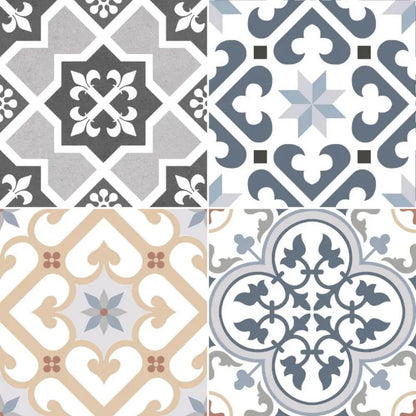 Origin Mix Pattern Porcelain Tile 45 x 45cm-Dual Gris-Delforno