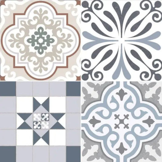 Origin Mix Pattern Porcelain Tile 45 x 45cm-Dual Gris-Delforno