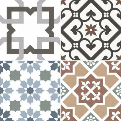 Origin Mix Pattern Porcelain Tile 45 x 45cm-Dual Gris-Delforno