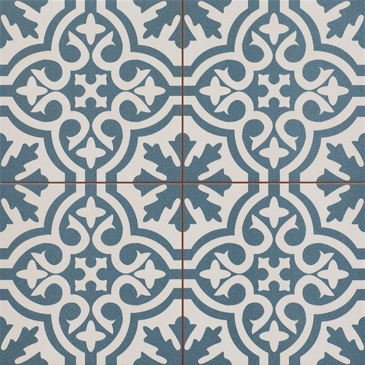 Berkeley Slate Blue Ceramic Tile 45 x 45cm-Delforno