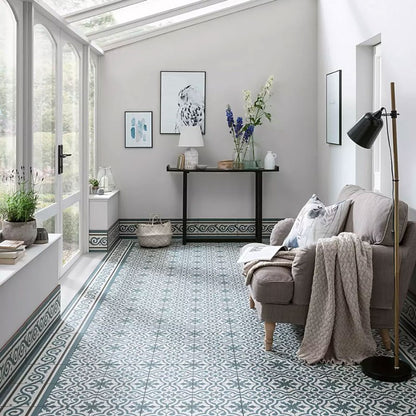 Berkeley Slate Blue Ceramic Tile 45 x 45cm-Delforno