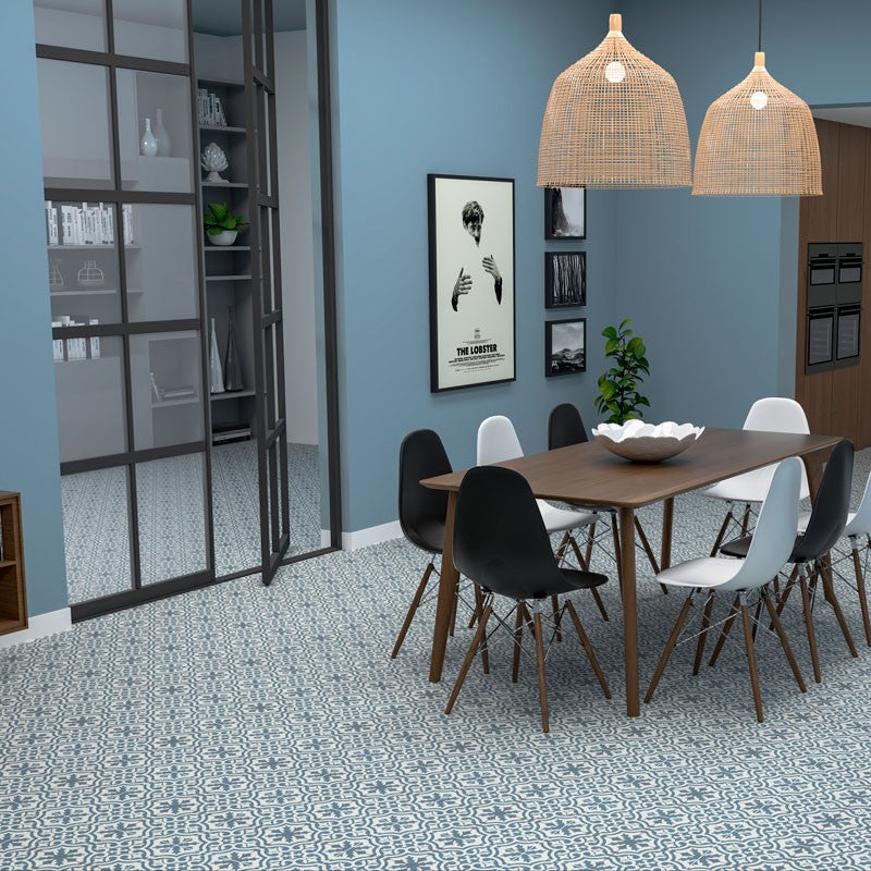 Berkeley Slate Blue Ceramic Tile 45 x 45cm-Delforno