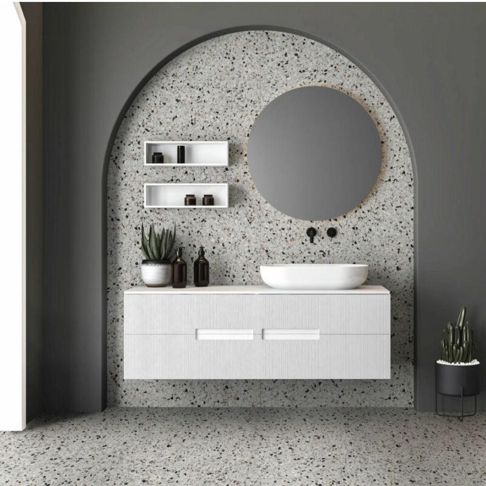 Medley White 120cm x 120cm-Delforno
