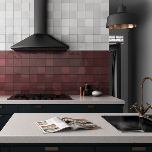 Artisan White Ceramic Tile 13.2 x 13.2cm-Equipe-Delforno