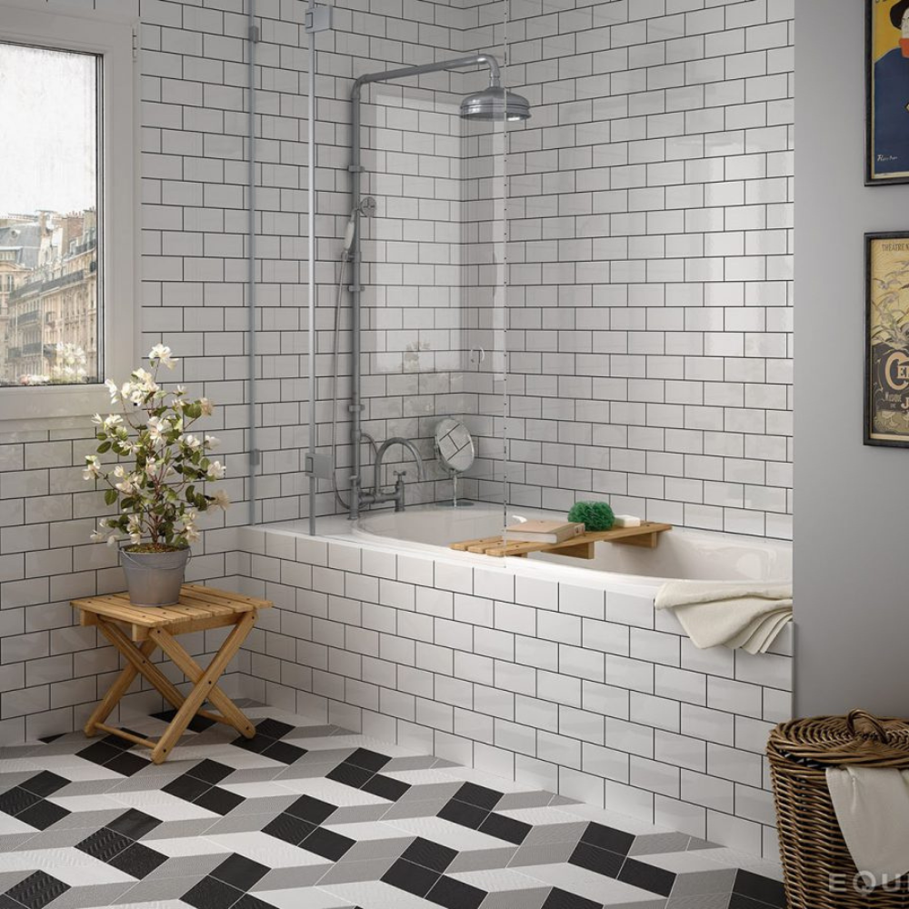 Evolution Blanco Brillo Ceramic Tile 7.5 x 15cm-Delforno
