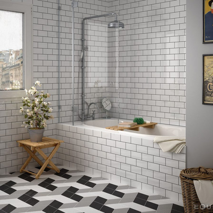 Evolution Blanco Brillo Ceramic Tile 7.5 x 15cm-Delforno