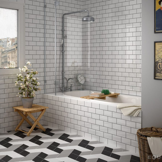 Evolution Blanco Brillo Ceramic Tile 7.5 x 15cm-Delforno