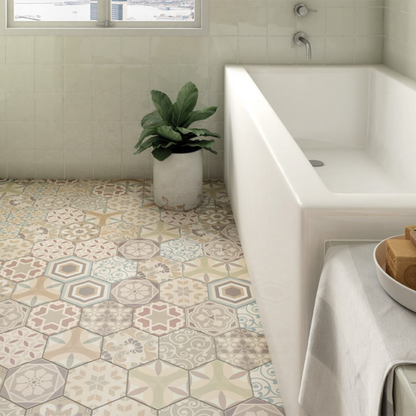 Hexatile Harmony Colours Porcelain Tile 17.5 x 20cm-Delforno