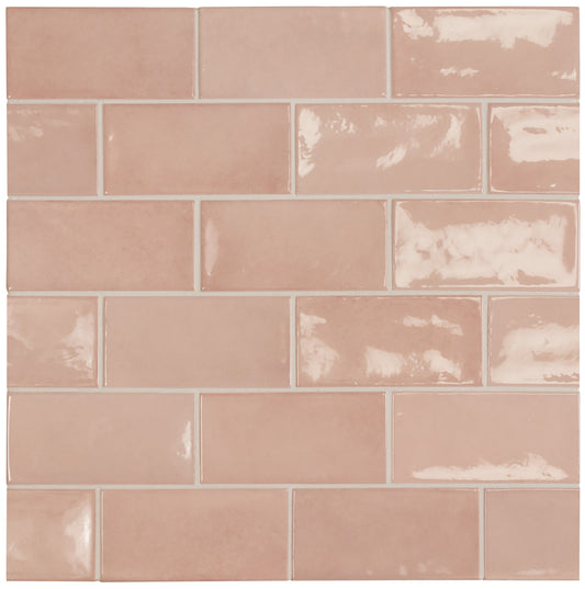 Village Rose Gold Ceramic Tile 6.5 x 13.2cm