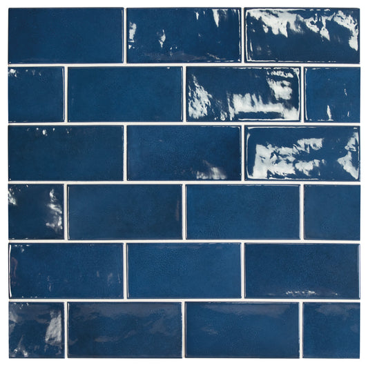 Village Royal Blue Ceramic Tile 6.5 x 13.2cm