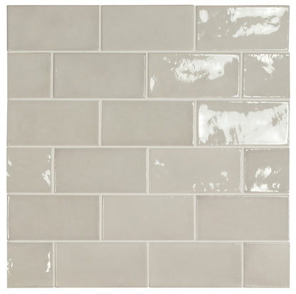Village Silver Mist Ceramic Tile 6.5 x 13.2cm