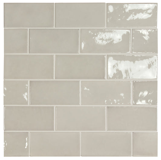 Village Silver Mist Ceramic Tile 6.5 x 13.2cm