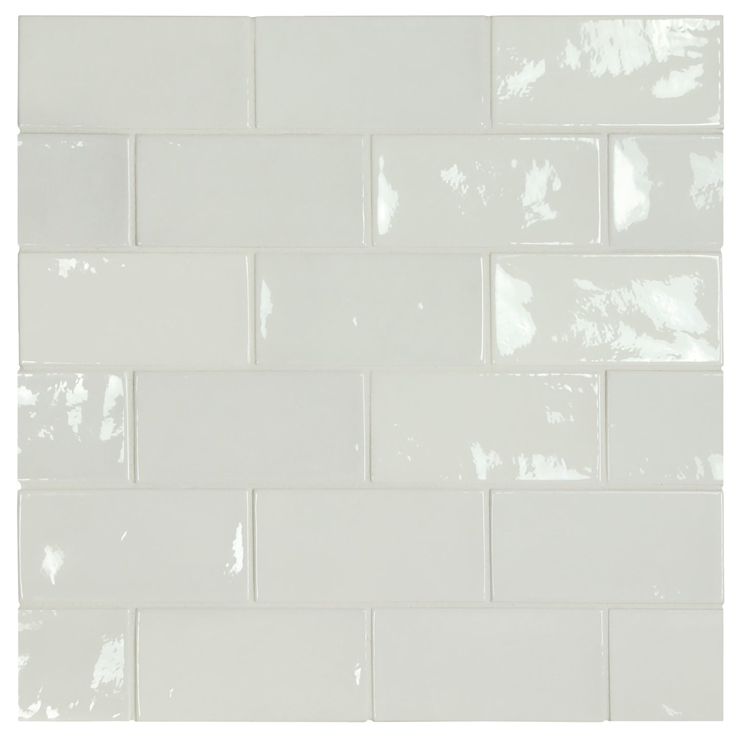 Village White Ceramic Tile 6.5 x 13.2cm