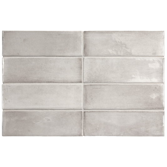 Coco Amber Grey Gloss Porcelain Tile 5 x 15cm