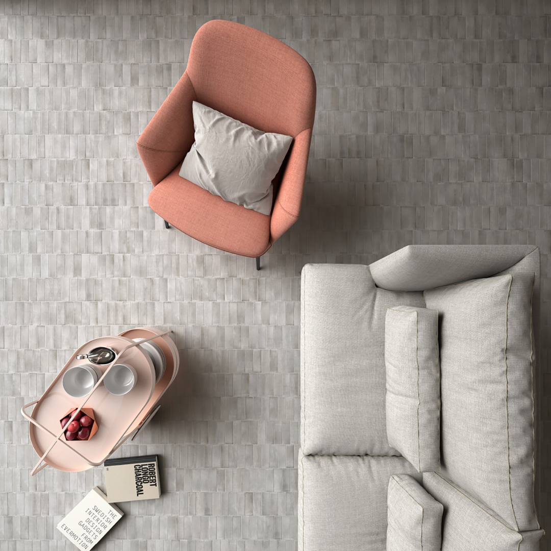 Coco Amber Grey Matt Porcelain Tile 5 x 15cm
