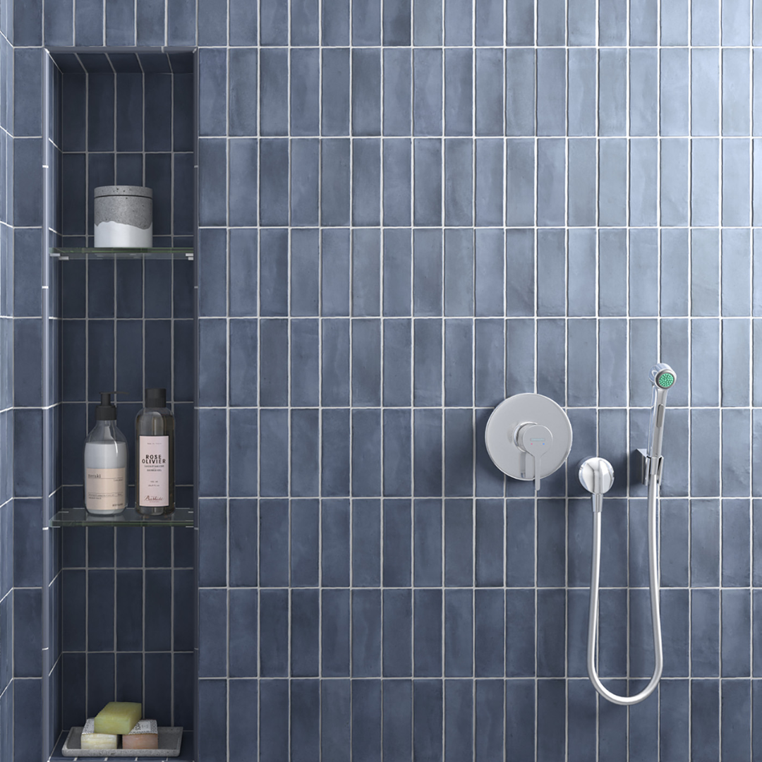 Coco Blue Night Matt Porcelain Tile 5 x 15cm