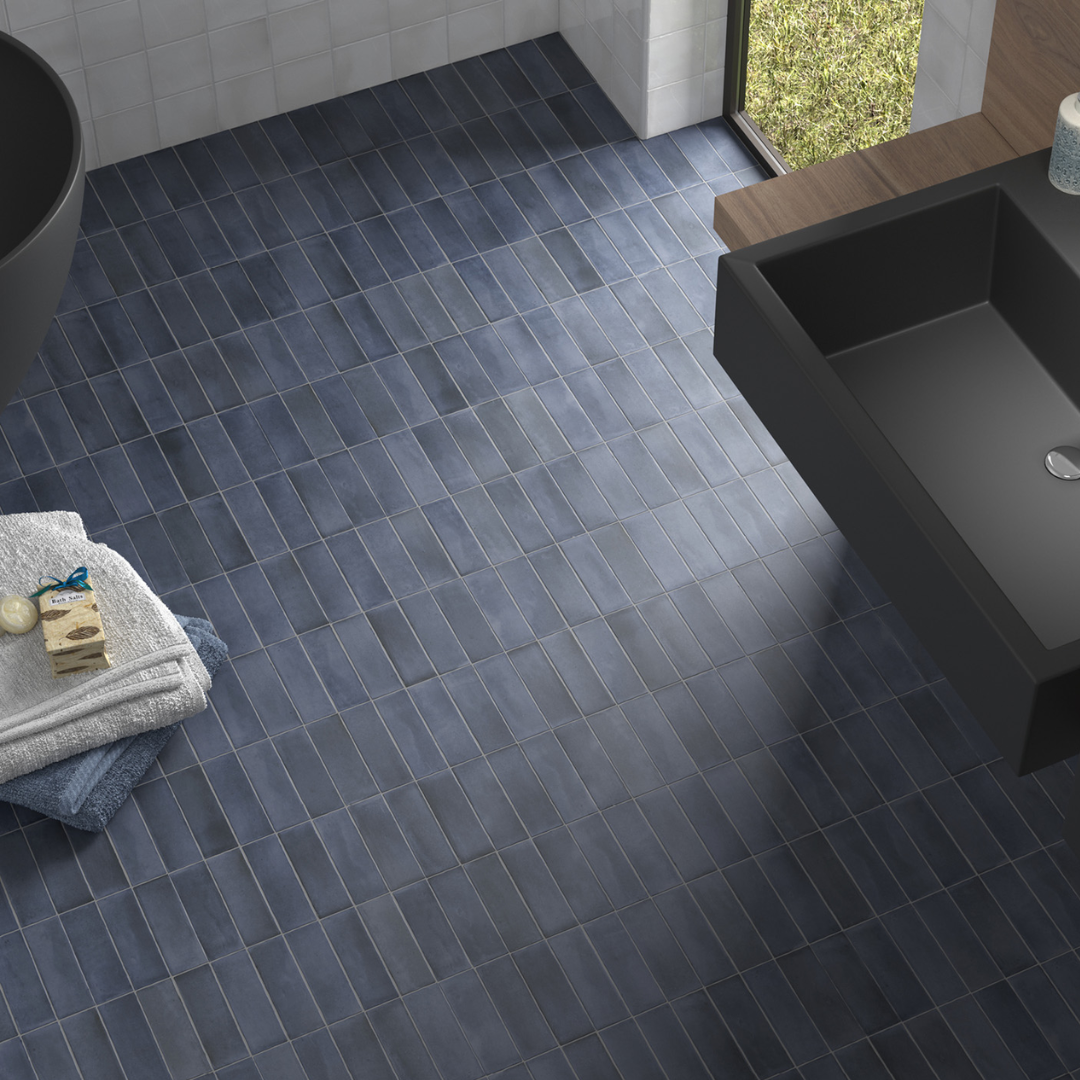 Coco Blue Night Matt Porcelain Tile 5 x 15cm