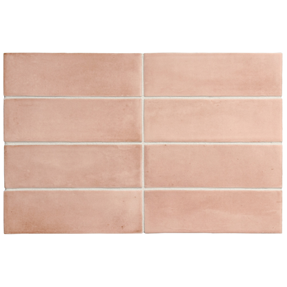 Coco Orchard Pink Matt Porcelain Tile 5 x 15cm