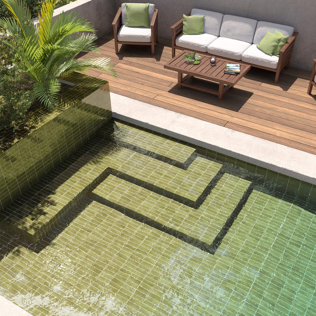 Coco Verde Gloss Porcelain Tile 5 x 15cm