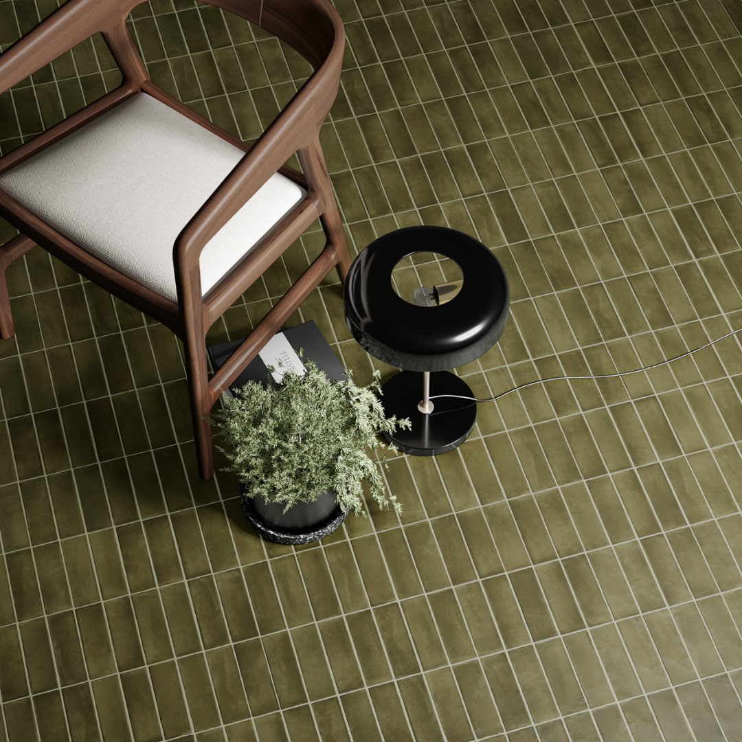 Coco Verde Matt Porcelain Tile 5 x 15cm