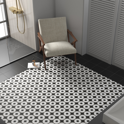 Rivoli Black Porcelain Tile 20 x 20cm-Delforno