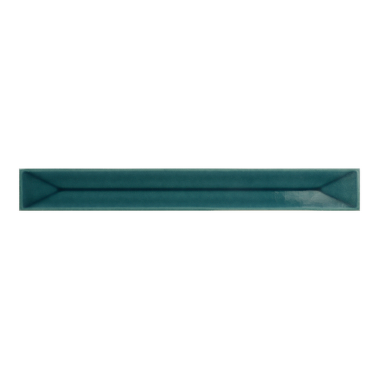 Vitral Axis Petrol Reactive Ceramic Tile 5 x 40cm-Delforno