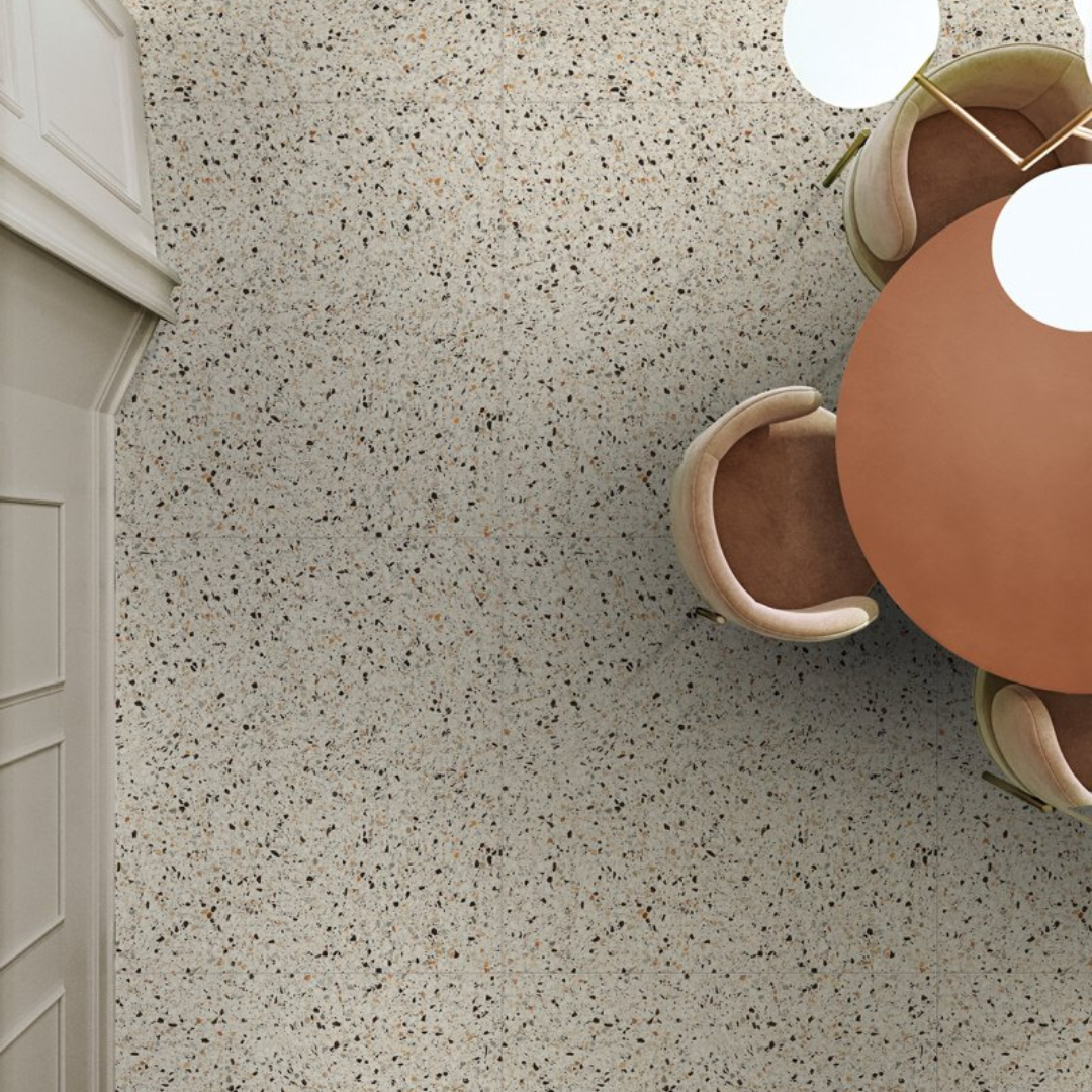 Terrazzo Melody Cream Porcelain Tile 60 x 60cm