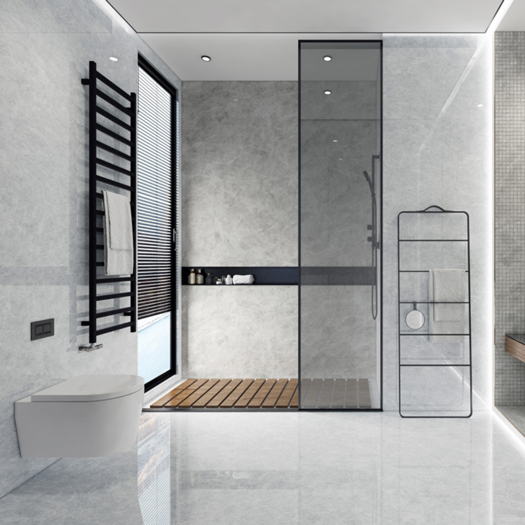 Cloud Grey Honed Marble Tile 60 x 60cm-Delforno