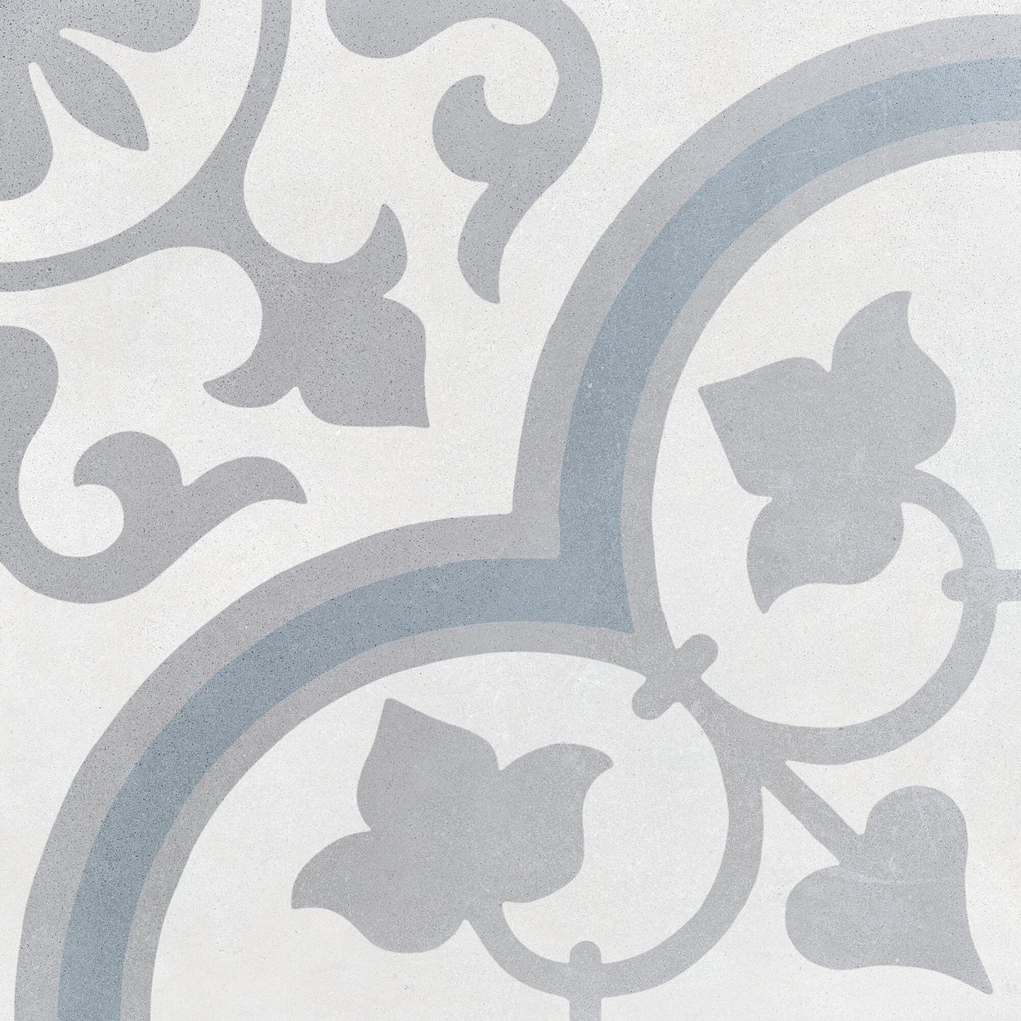Havana Silver Ornate Porcelain Tile 22.3 x 22.3cm