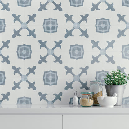 Havana White Herald Porcelain Tile 22.3 x 22.3cm