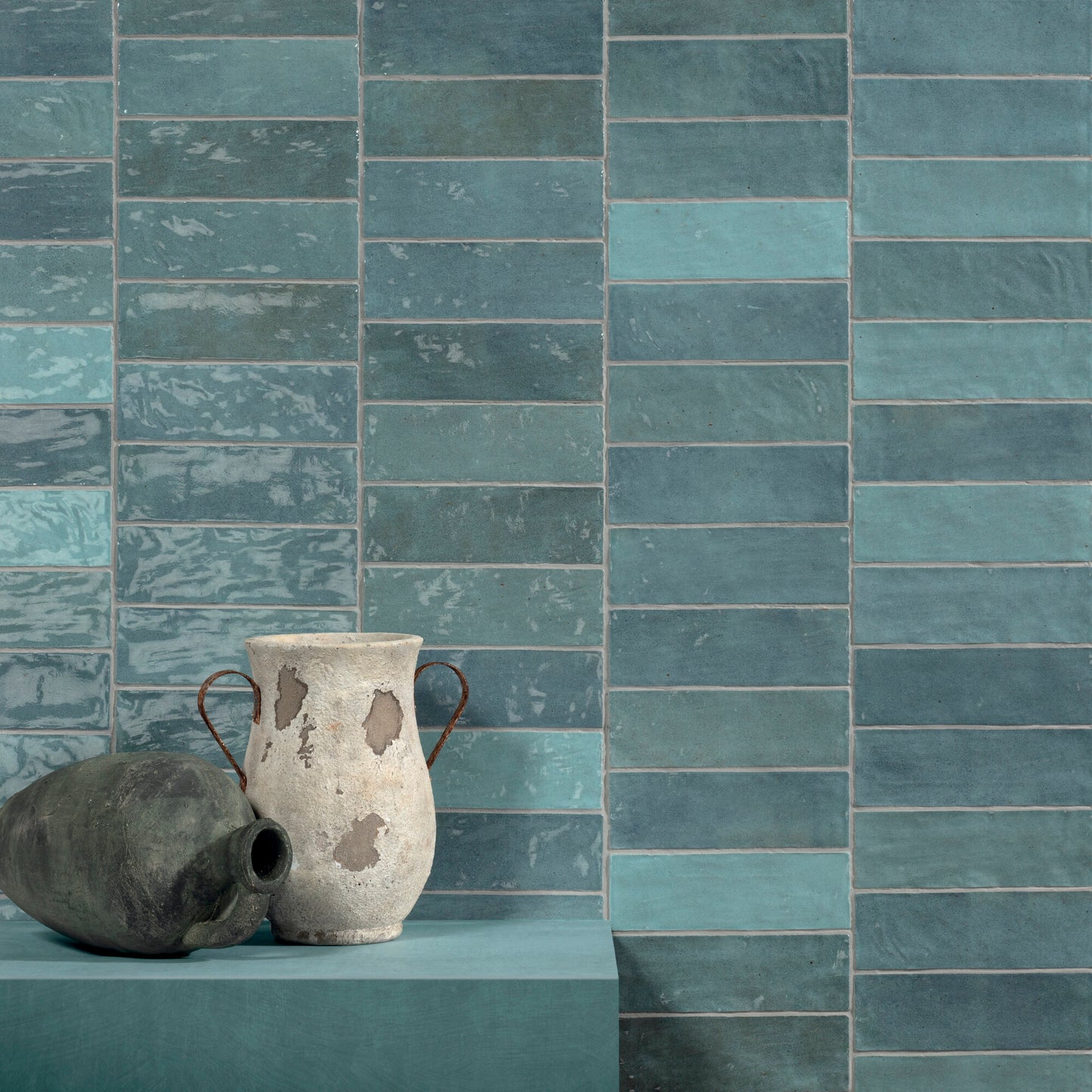 Riad Aqua Ceramic Tile 6.5 x 20cm