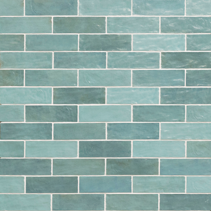 Riad Aqua Ceramic Tile 6.5 x 20cm