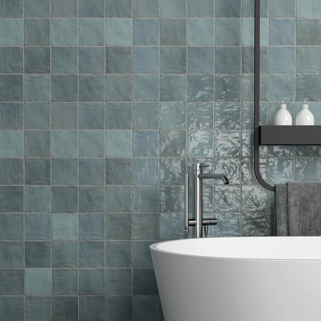 Riad Aqua Ceramic Tile 10 x 10cm-Delforno
