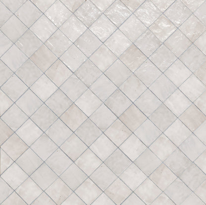 Riad White Ceramic Tile 10 x 10cm