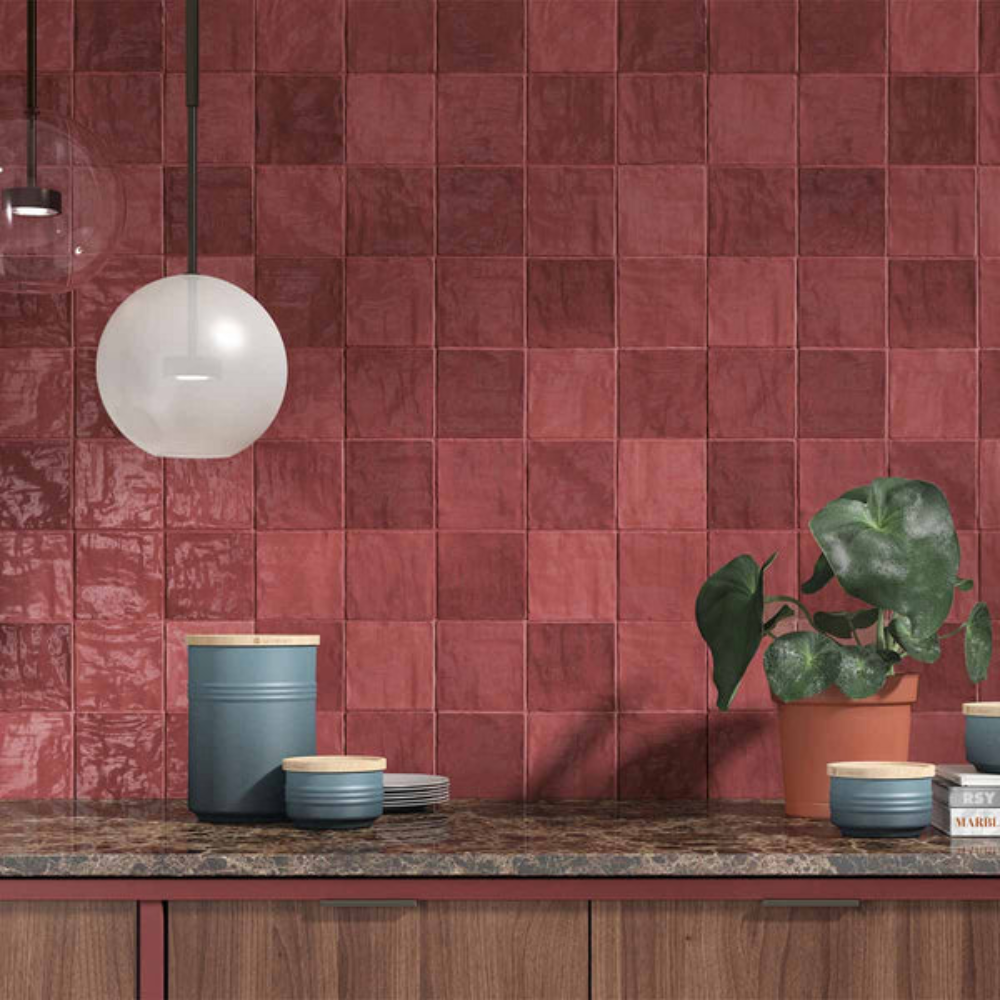 Riad Red Ceramic Tile10 x 10cm-Harmony-Delforno