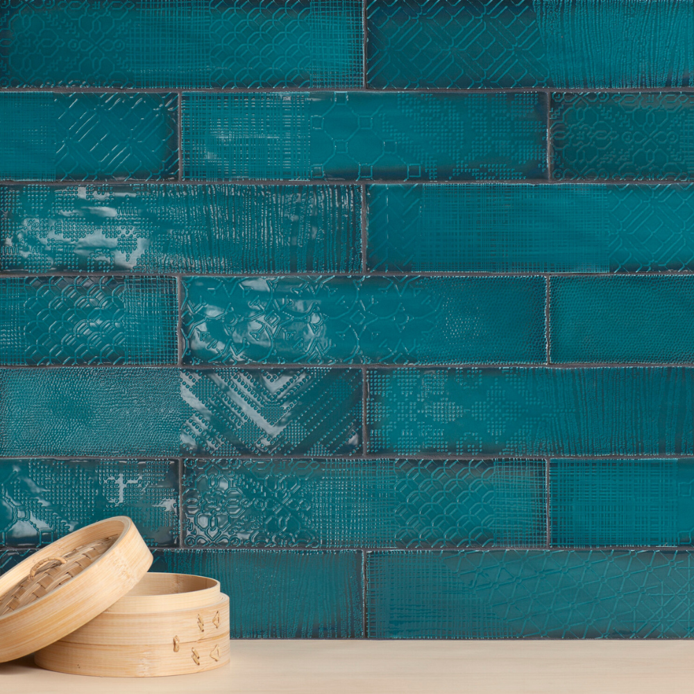 Pasadena Green Ceramic Tile 7.5 x 30cm-Delforno