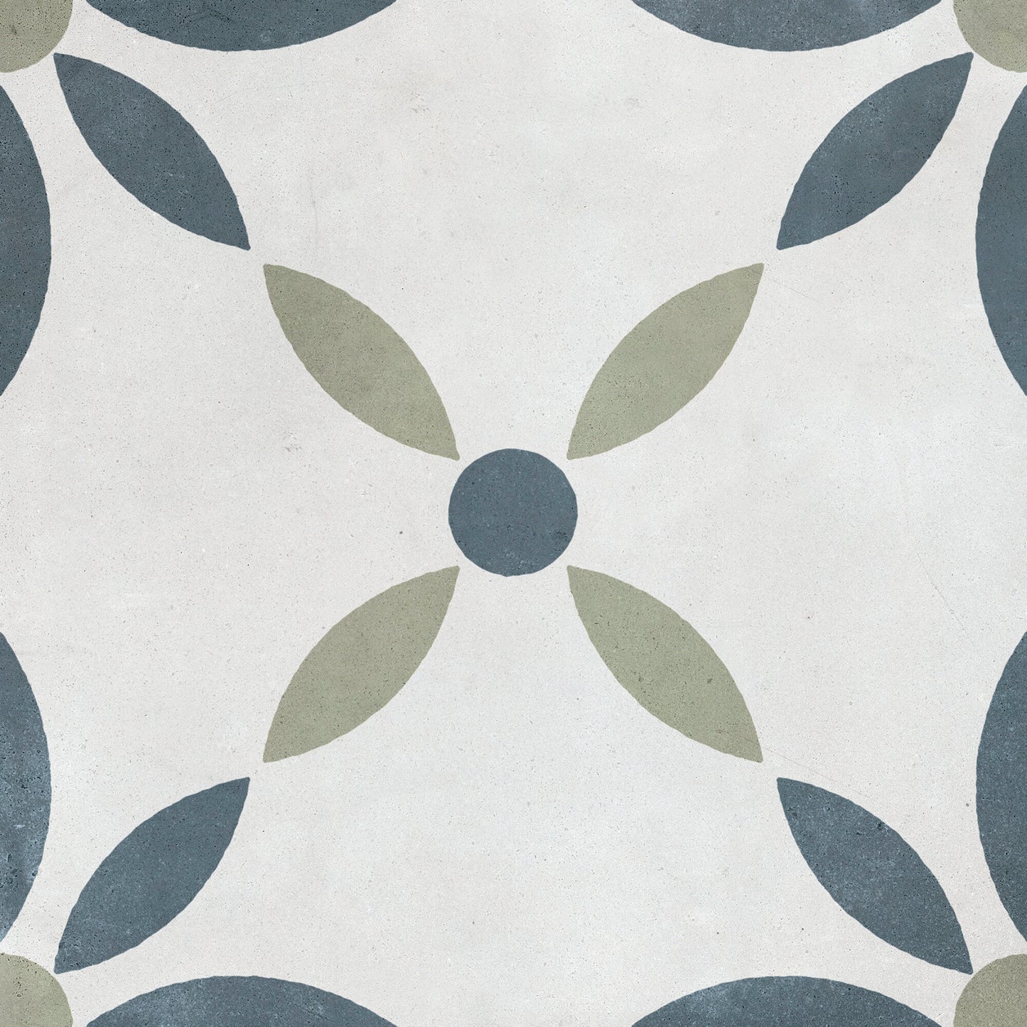 Havana White Flower Porcelain Tile 22.3 x 22.3cm