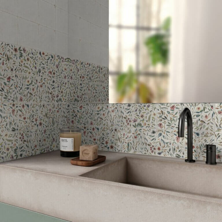 Mayolica Garden Porcelain Tile 15 x 15cm-Harmony-Delforno