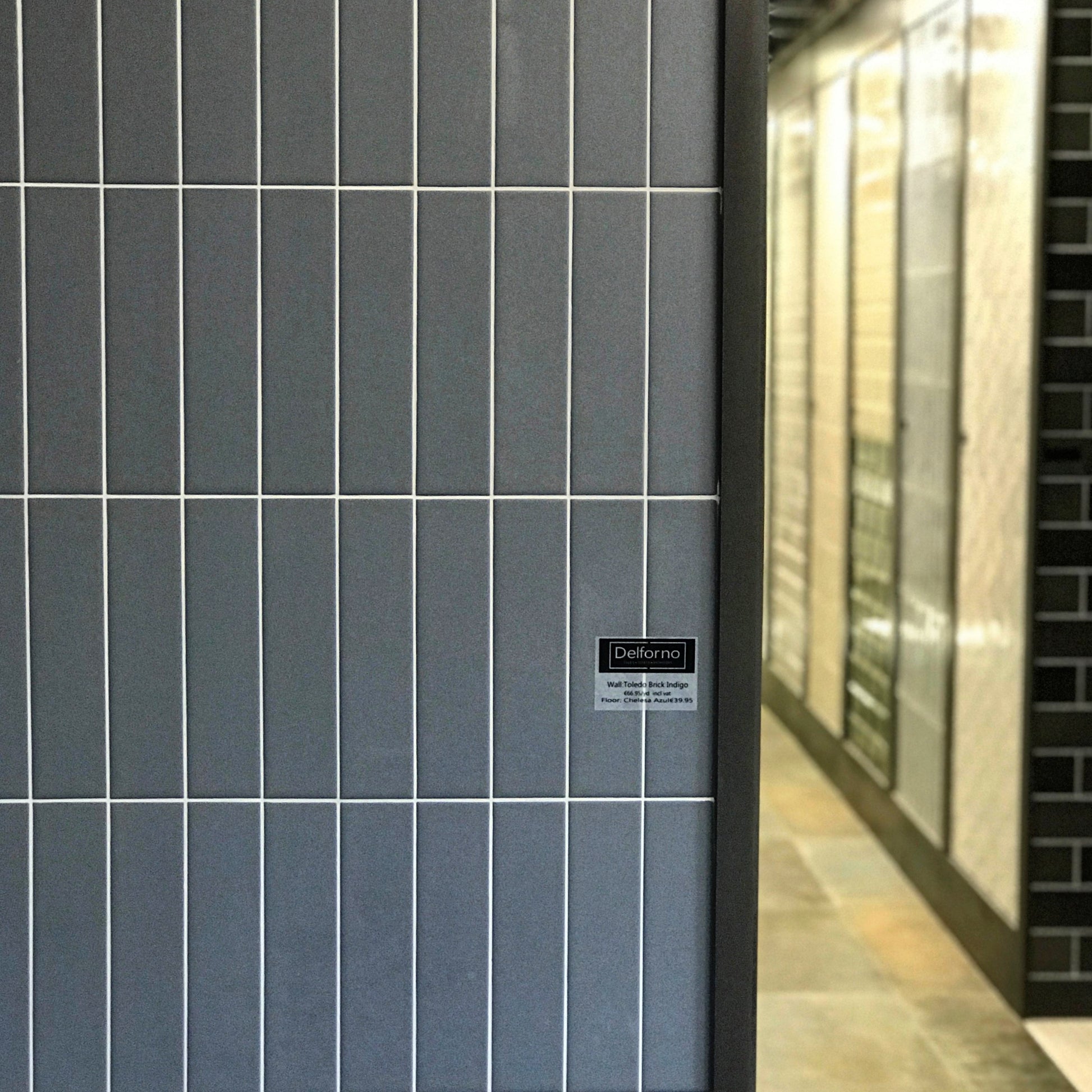 Manhattan Brick Indigo Porcelain Tile 6.3 x 25.5cm-Cevica-Delforno