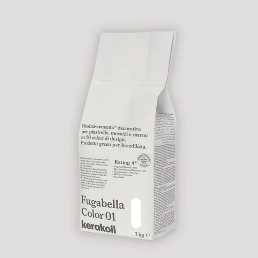 Fugabella Color Grout 01 White 3Kg-Kerakoll-Delforno