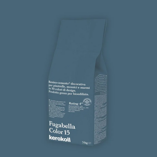 Fugabella Color Grout 15 Stockholm Blue 3Kg-Kerakoll-Delforno