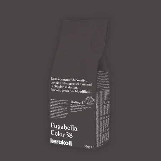 Fugabella Color Grout 38 Fig Black 3Kg-Kerakoll-Delforno