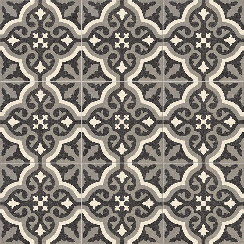 Centro Florentine Black Porcelain Tile 20 x 20cm-Delforno