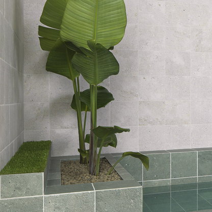 White Bali Stone Porcelain Tile 20 x 20cm